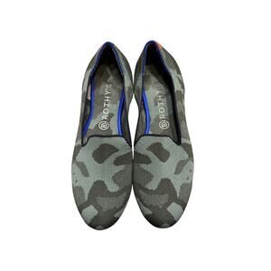 Rothy’s The Loafer Green Olive Camo Slip On Flats Washable Women’s 10.5
